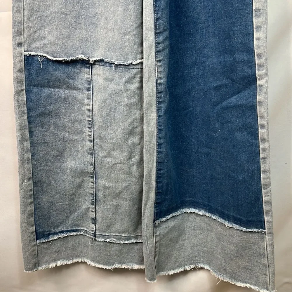 Almost Famous Super High rise wide leg light wash jeans size 0 NWT - Picture 4 of 13